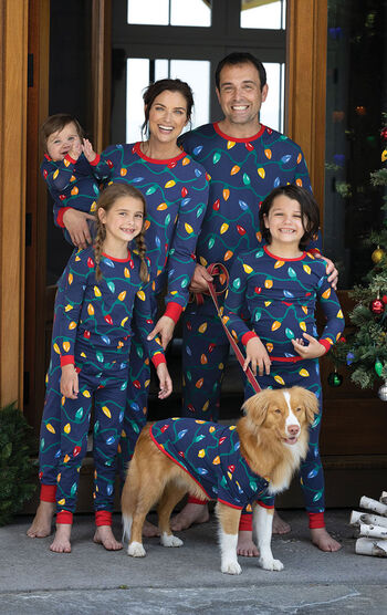Christmas Lights Matching Family Pajamas