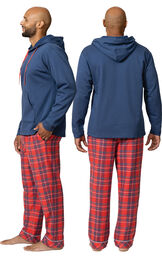 Americana Plaid Hoodie Mens Pajamas image number 1