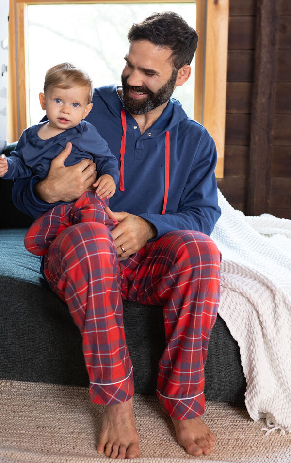 Americana Plaid Hoodie Family Pajamas image number 3