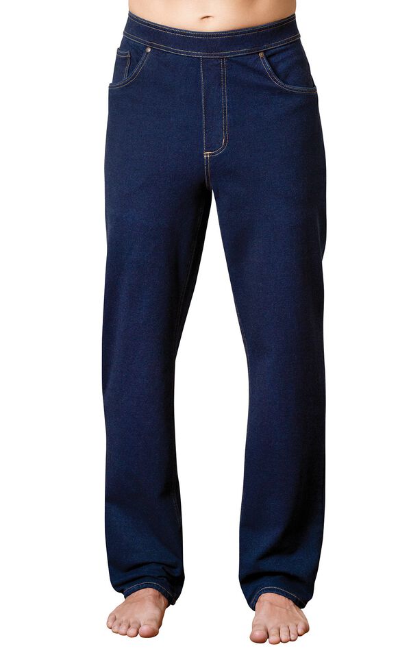 Model wearing PajamaJeans for Men - Indigo image number 0