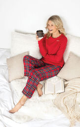 Stewart Plaid Thermal-Top Women's Pajamas image number 1