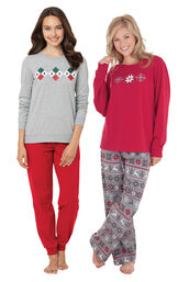 Holiday Argyle and Nordic PJs image number 0
