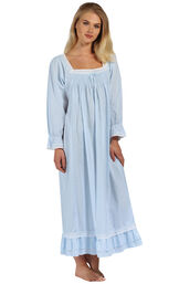 Model wearing Martha Nightgown in Blue image number 1