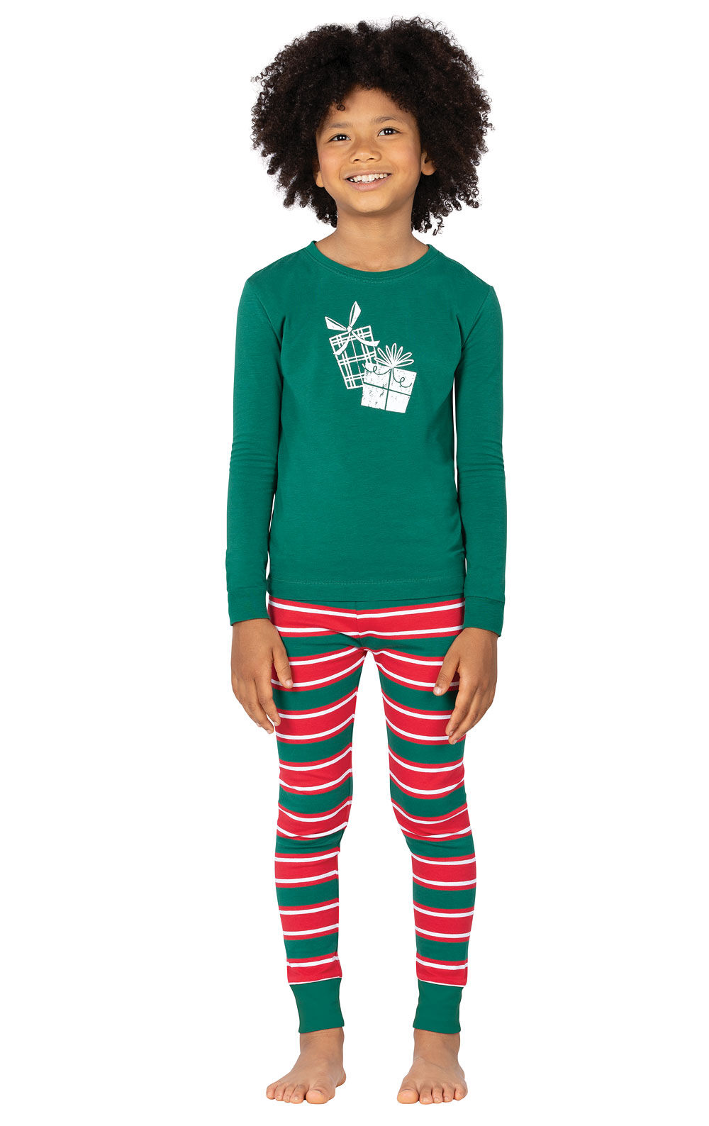 With Feet Warm Romper Girls Kids Pyjamas Comfortable Unisex Christmas Sleepwear One piece 100% Polyester 5 years Sizes: 6 months Striped Red-Green-White Boys Fleece Elowel 