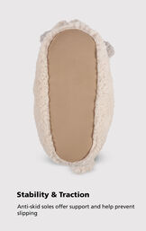 Sherpa Fleece Bunny Slippers offer stability and traction - anti-skid soles offer support and help prevent slipping image number 4