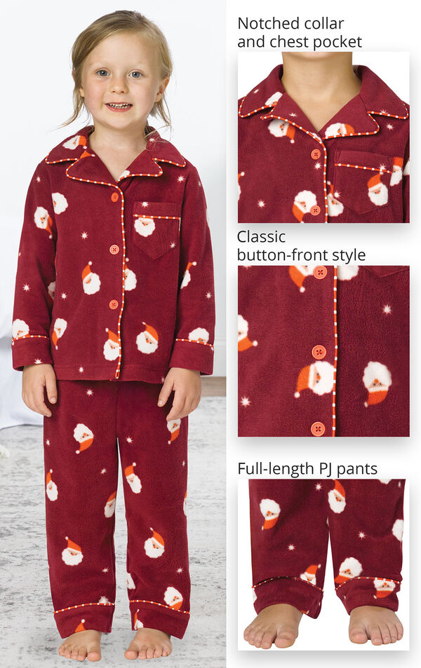 Santa Fleece Toddler Pajamas image number 2