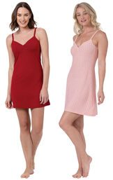 Red and Pink Naturally Nude Chemise image number 0