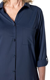 Convertible Sleeve Shirt and Jogger Cooling Pajama Set image number 3