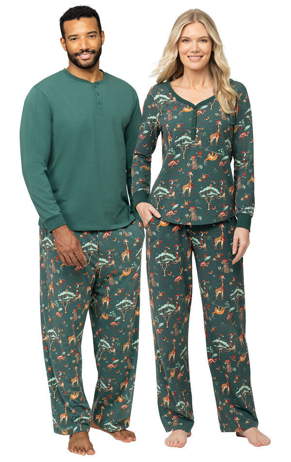 Christmas Safari Couples Pajamas image number 0