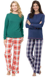 Modern Plaid & Stewart Plaid Pajama Bundle image number 0