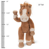 15" Buddy Pony - Front view of standing golden brown horse with ivory muzzle and brown eyes with measurement of 15 inches image number 4