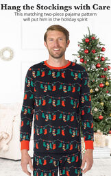 Christmas Stockings Mens Pajamas image number 3