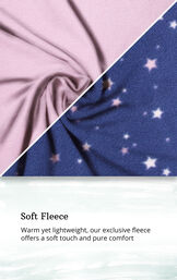 Blue Stars - Pink Top Fleece Jogger PJ for Women image number 4