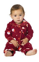 Santa Fleece Infant Pajamas