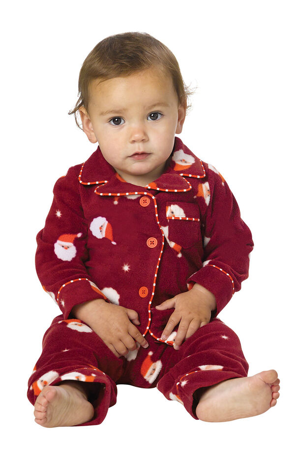 Santa Fleece Infant Pajamas image number 0