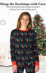Christmas Stockings Womens Pajamas image number 4