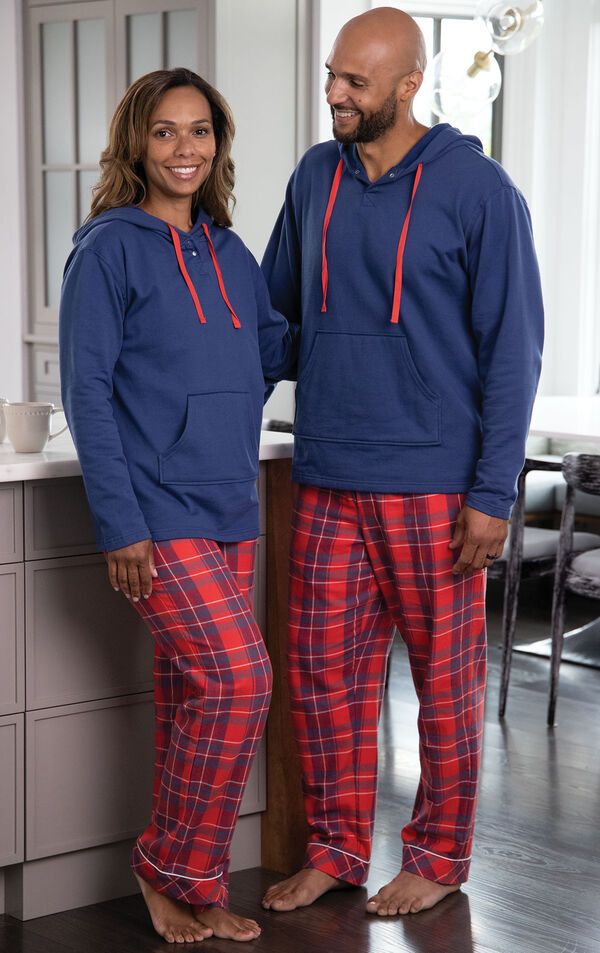 Americana Plaid Matching His & Her Pajamas