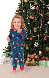 Christmas Lights Infant Pajamas PJ image number 3