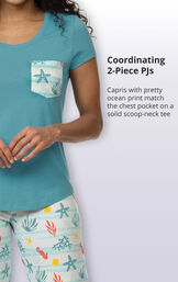Pocket Tee Capri Pajamas image number 8