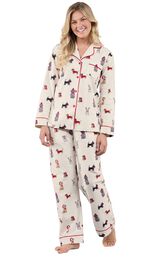 Christmas Dogs Flannel Boyfriend Pajamas image number 0