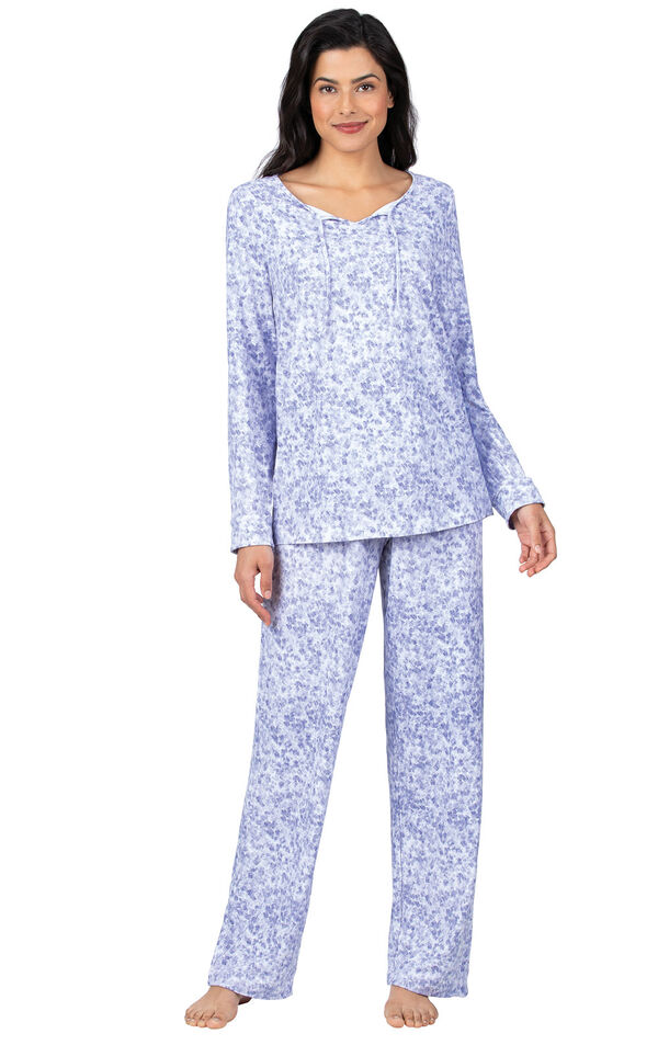 Addison Meadow|PajamaGram Naturally Nude Long Sleeve Pajamas - Lavender Print image number 0