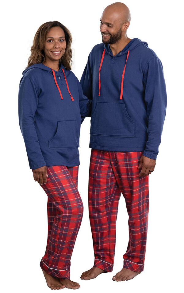 Americana Plaid Matching His & Her Pajamas image number 0