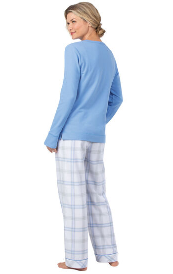Addison Meadow Frosted Flannel Pajamas - Blue Plaid