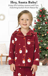 Santa Fleece Toddler Pajamas image number 1