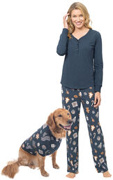 Sweet Comforts Button-Front Pet & Owner Pajamas image number 0
