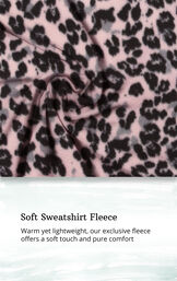 Pink Black Leopard Print Sleepshirt - Hood for Women image number 4