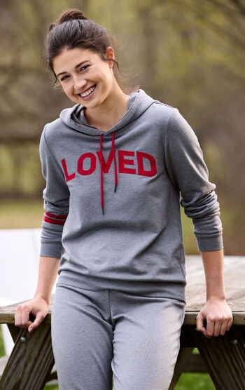 Loved Petite Hooded Pullover Set