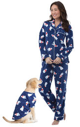Polar Bear Fleece Matching Pet & Owner Pajamas image number 0