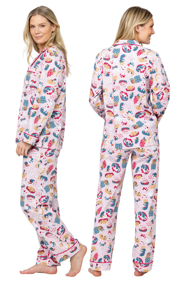 Dog Tired Boyfriend Matching Pet and Owner Pajamas image number 1