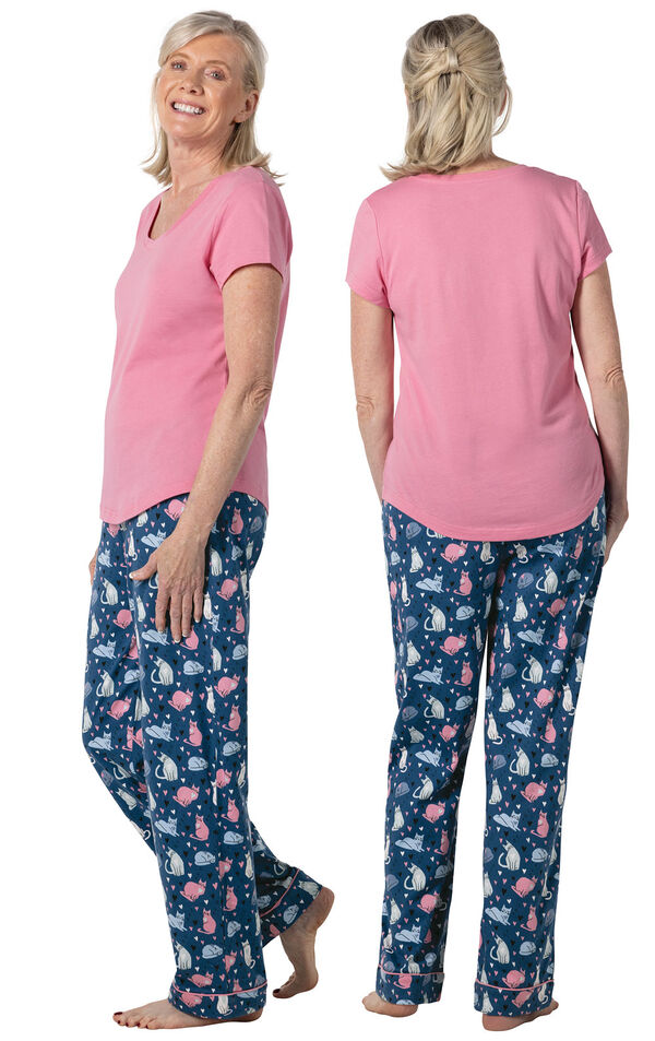 Printed Jersey Short Sleeve PJ - Navy Cats Pajamas image number 2