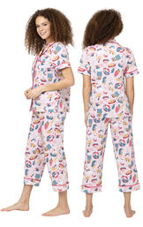 Short-Sleeve Boyfriend Capri Pajamas image number 1