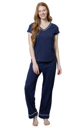 Solid Jersey Short Sleeve Pajamas image number 0