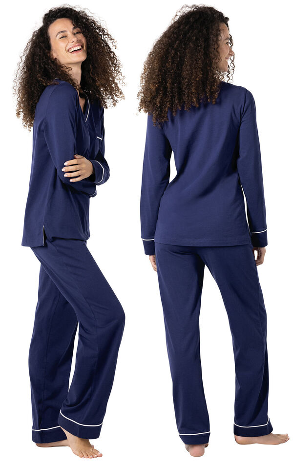Solid Jersey Pullover Pajamas image number 2