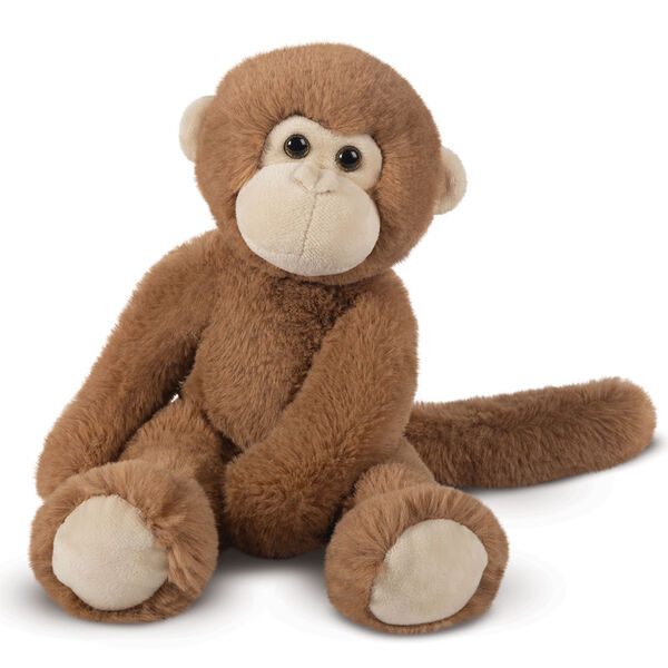 15" Buddy Monkey - Front view of cinnamon brown Monkey with slim limbs, smile and fluffy tail image number 0