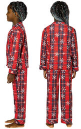 Americana Plaid Snowflake Girls Pajamas image number 1
