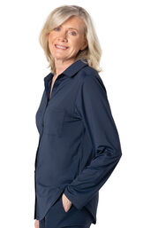 Convertible Sleeve Cooling Pajama Shirt image number 4