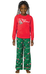 Santa's Sleigh Girls Pajamas image number 0