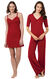 Naturally Nude PJ/Chemise Combo - Ruby Red