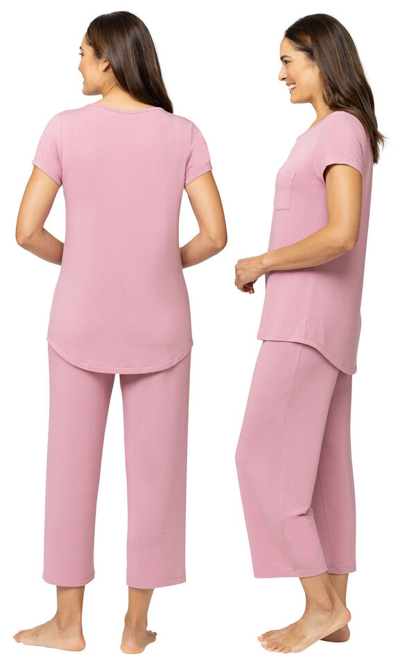 Consciously Cozy Short Sleeve Capri Pajama image number 4