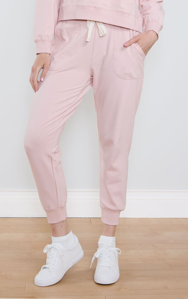 Solid French Terry Jogger - Peach