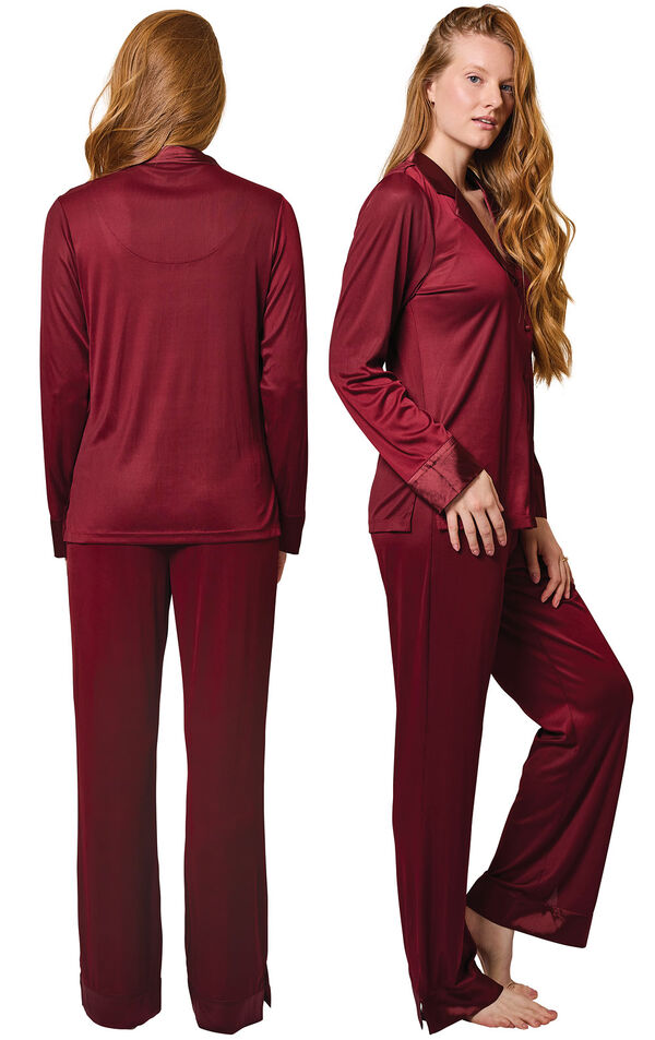 Women's Luxe Satin Button-Front Pajama image number 2