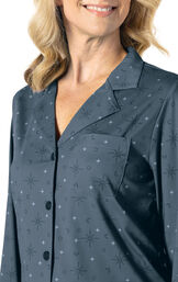 Button-Front Cooling Pajama Shirt image number 3