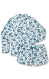 Breezy Jade Button Front Shirt & Short Set image number 1