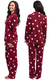 Santa Fleece His & Hers Matching Pajamas image number 1