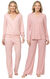 Soft Pink Brushed Fleece Sweater Set PJs & Pink Naturally Nude Boyfriend PJs