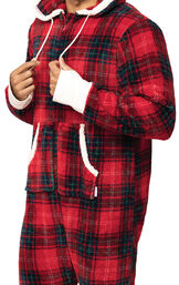 Cozy Holiday Hoodie-Footie   Mens Pajamas image number 3